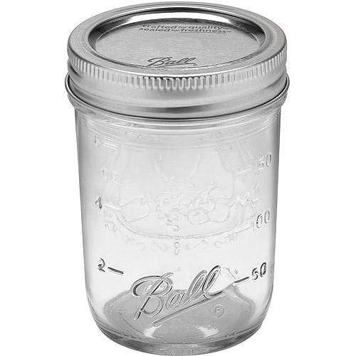 Ball Regular Mouth Half Pint Mason Jars With Lids (Set Of 12