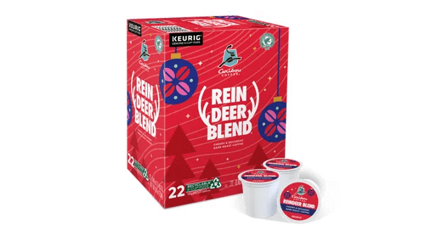 Caribou Reindeer Blend K-Cup Coffee - 22 Count Box