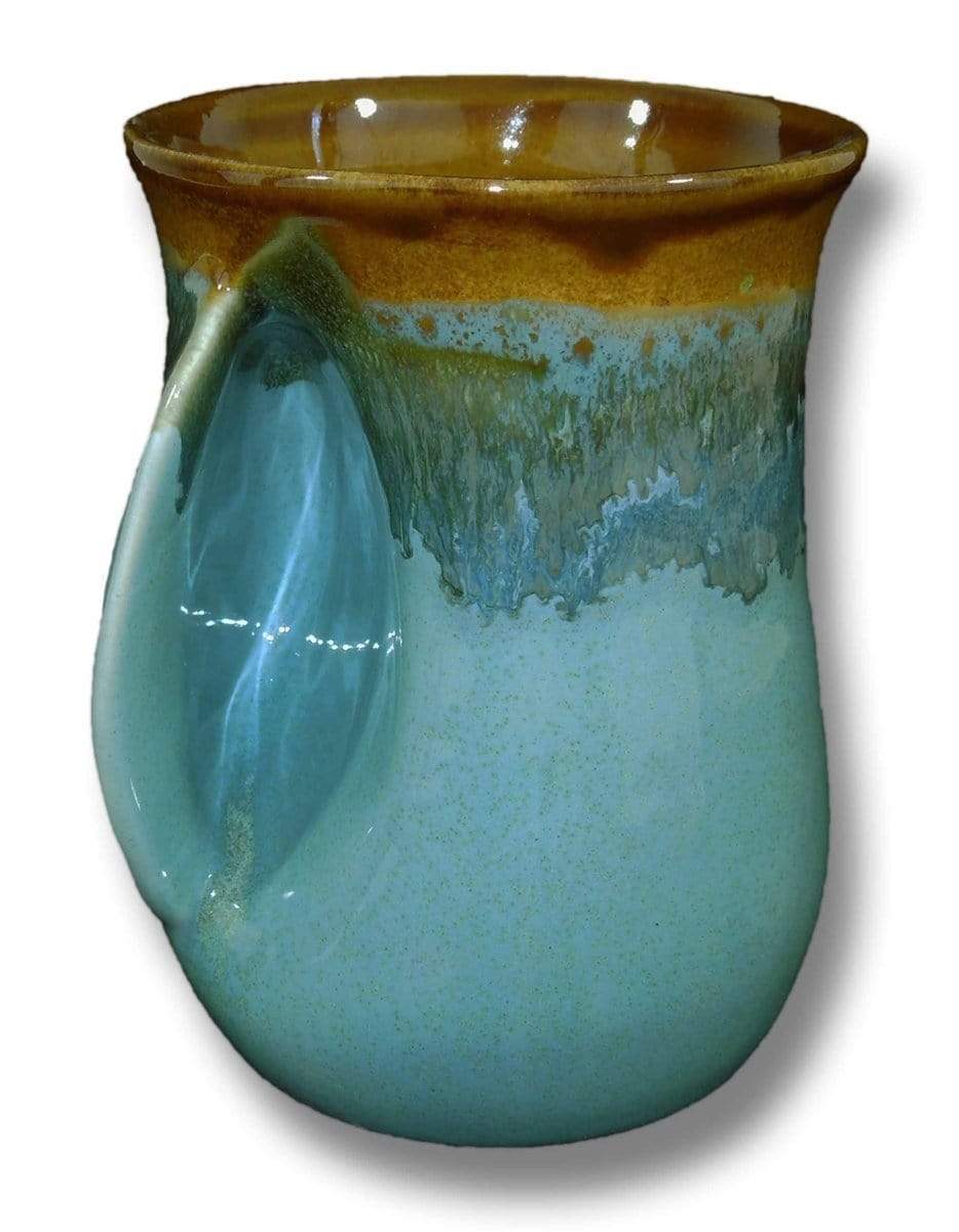 Mug Clay In Motion 14 oz Ocean Tide Left Handwarmer Mug