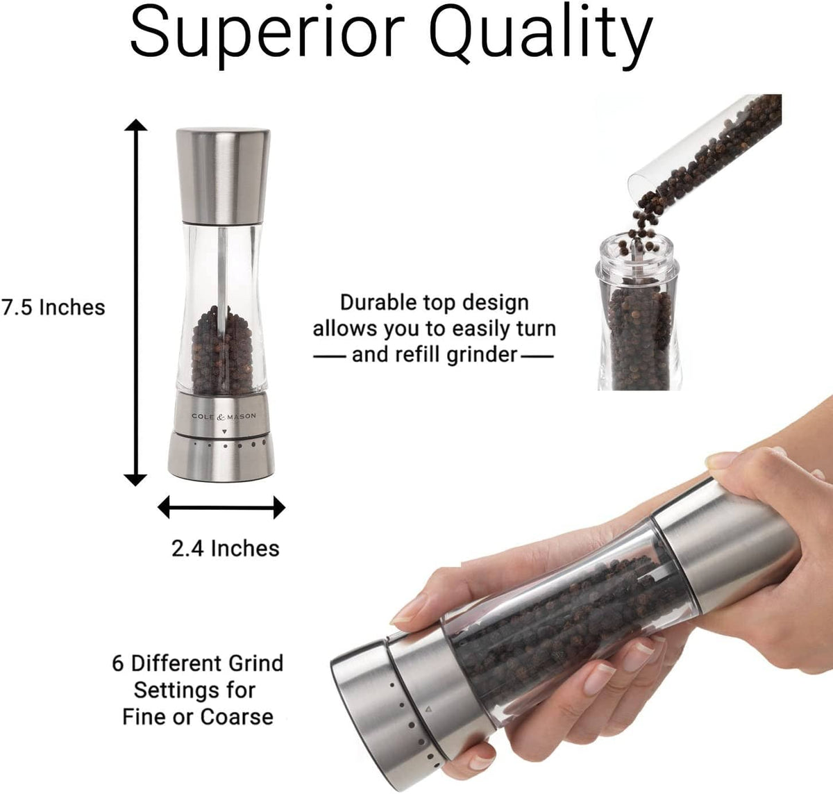 Cole & Mason Pepper & Spice Mills Cole & Mason Derwent Pepper Mill
