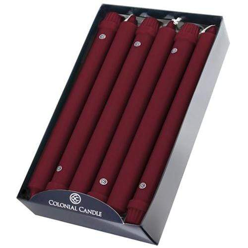 Colonial Candle Taper Colonial Candle Classic Taper 10" - Cranberry (Set of 12)