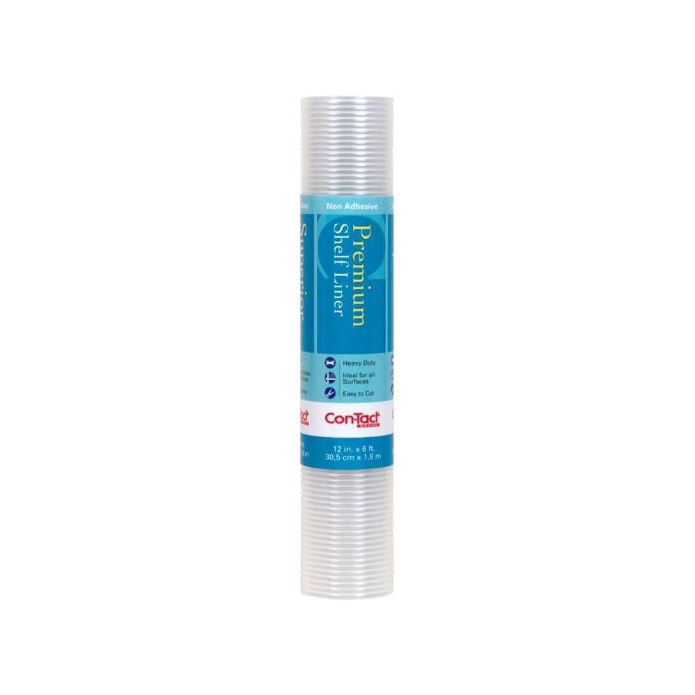 Con-Tact 12in x 72in Clear Premium Ribbed Shelf Liner