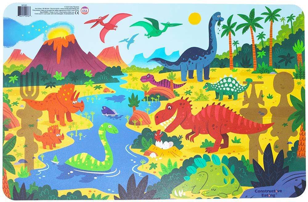 Constructive Eating Dinosaur Placemat