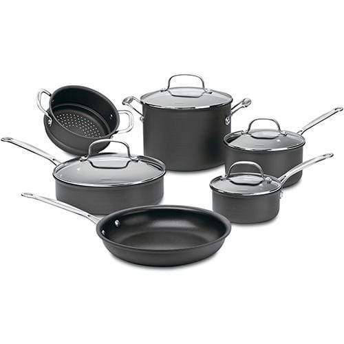 Cuisinart Cookware Sets Cuisinart® Chef&#39;s Classic Nonstick Hard Anodized 10 Piece Cookware Set
