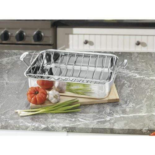 Roaster & Broiler Pans Cuisinart Chef's Classic Stainless 16 in Roasting Pan with Rack