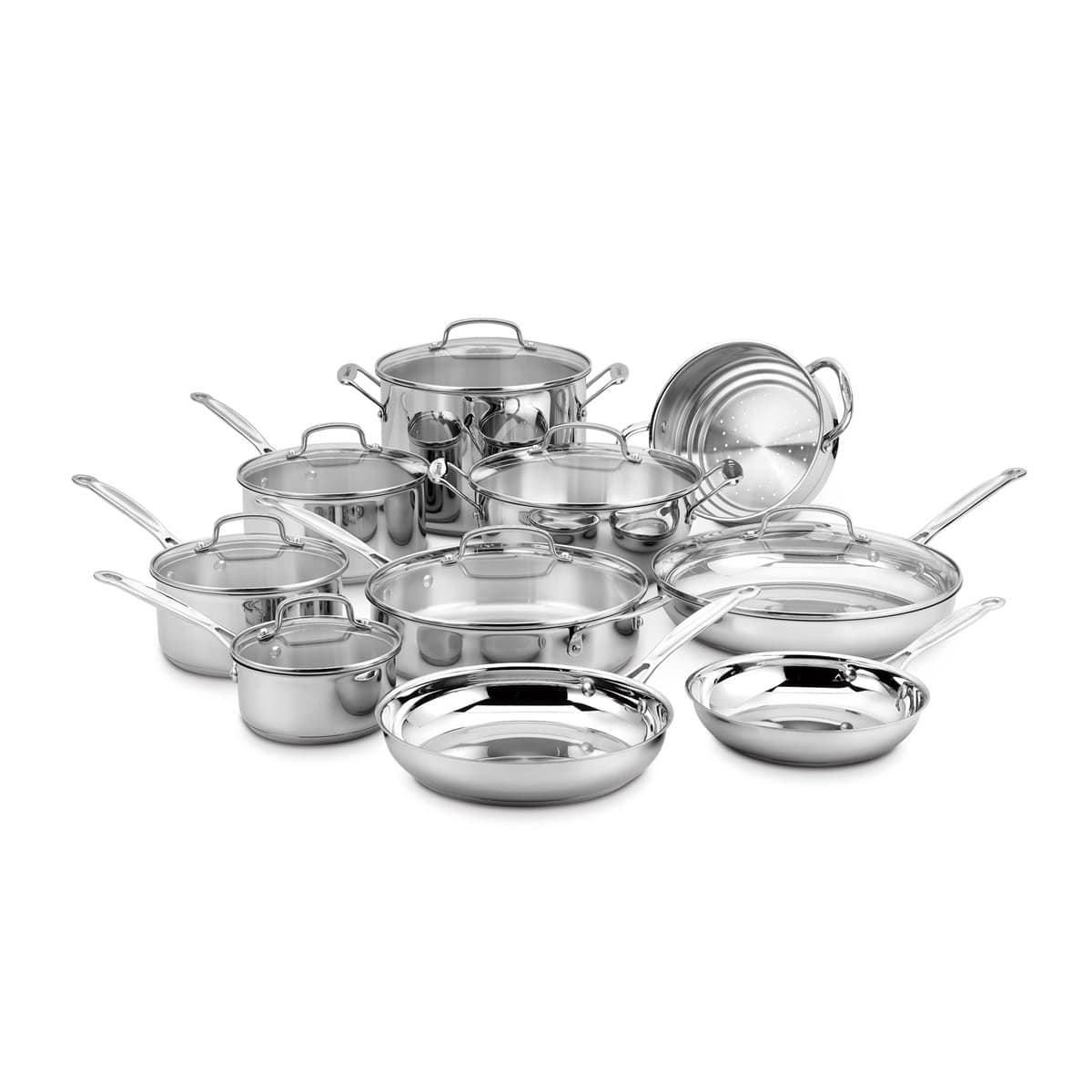 Cuisinart Chef's Classic Stainless Steel 17 Piece Cookware Set