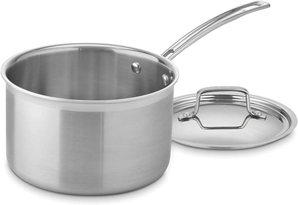 Cuisinart French Classic Tri-Ply Stainless 4 Quart Saucepan with Cover 