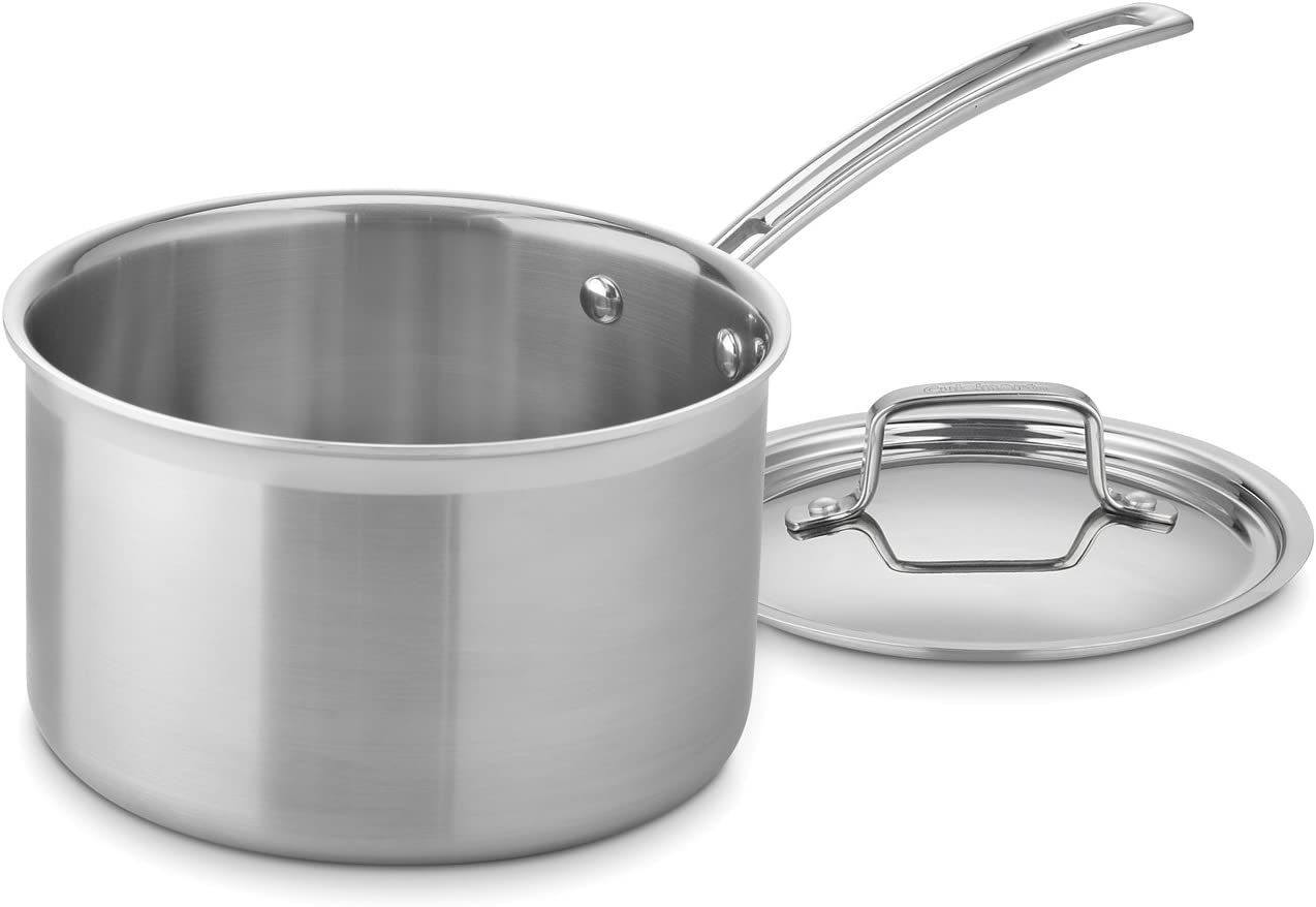 Cuisinart French Classic Tri-Ply Stainless 2 Quart Saucepan with Cover 