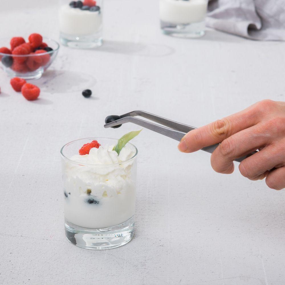 Tongs Cuisipro 8in Curved Plating Tongs