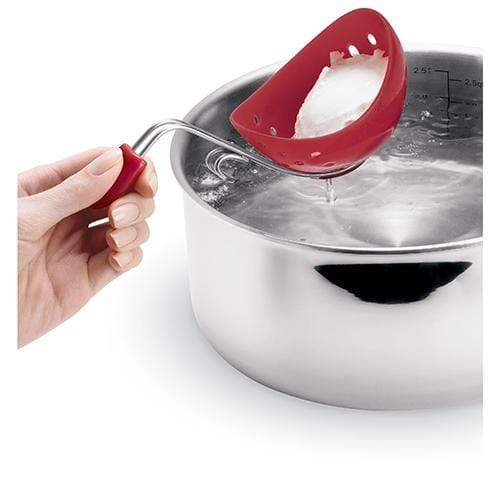 Eggs & Cheese Cuisipro Red Silicone Egg Poacher Set of 2