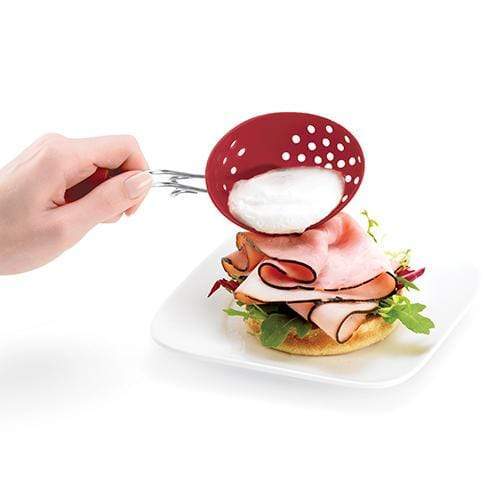 Eggs & Cheese Cuisipro Red Silicone Egg Poacher Set of 2