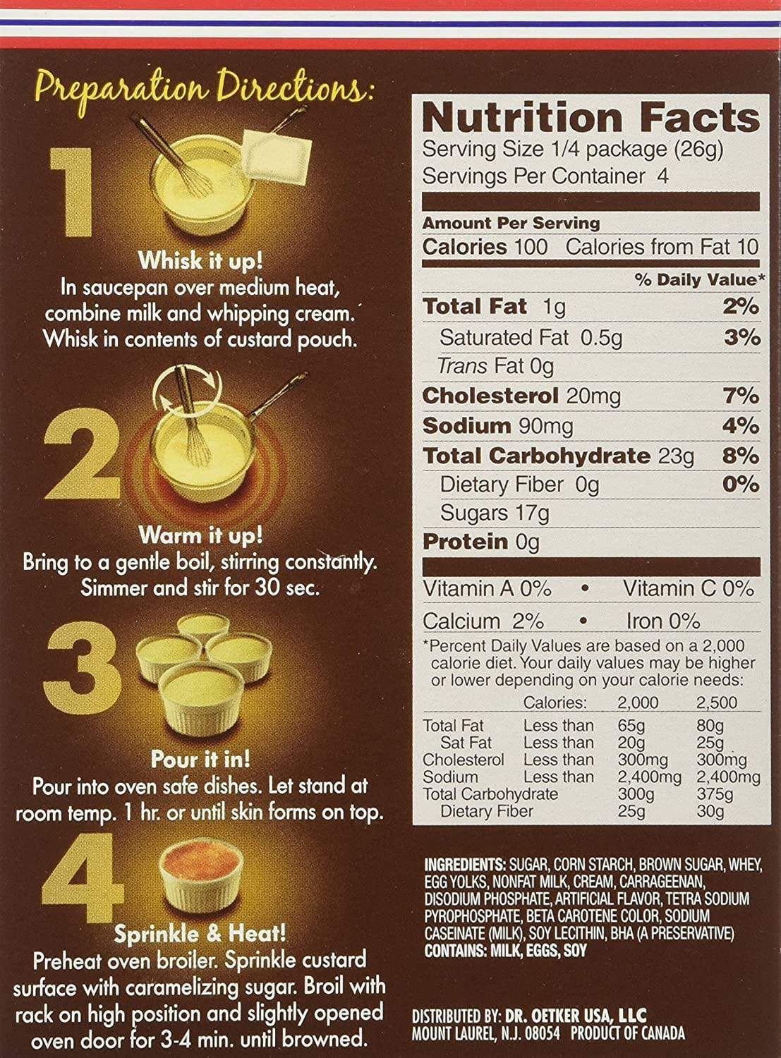 Dr. Oetker Desserts Creme Brulee Classic 3.7 oz