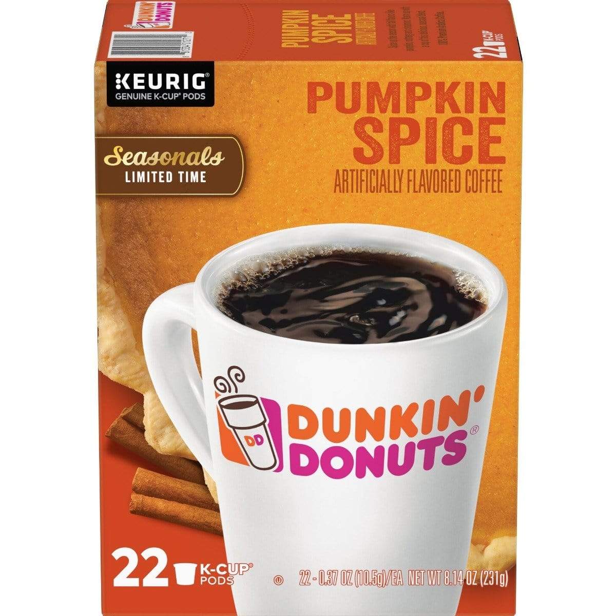 Dunkin' Pumpkin Spice K-Cup Coffee - 22 Count Box