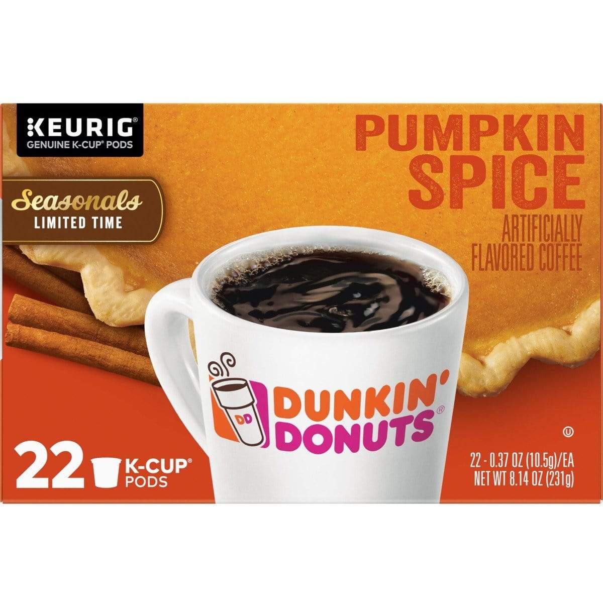 Dunkin' Pumpkin Spice K-Cup Coffee - 22 Count Box