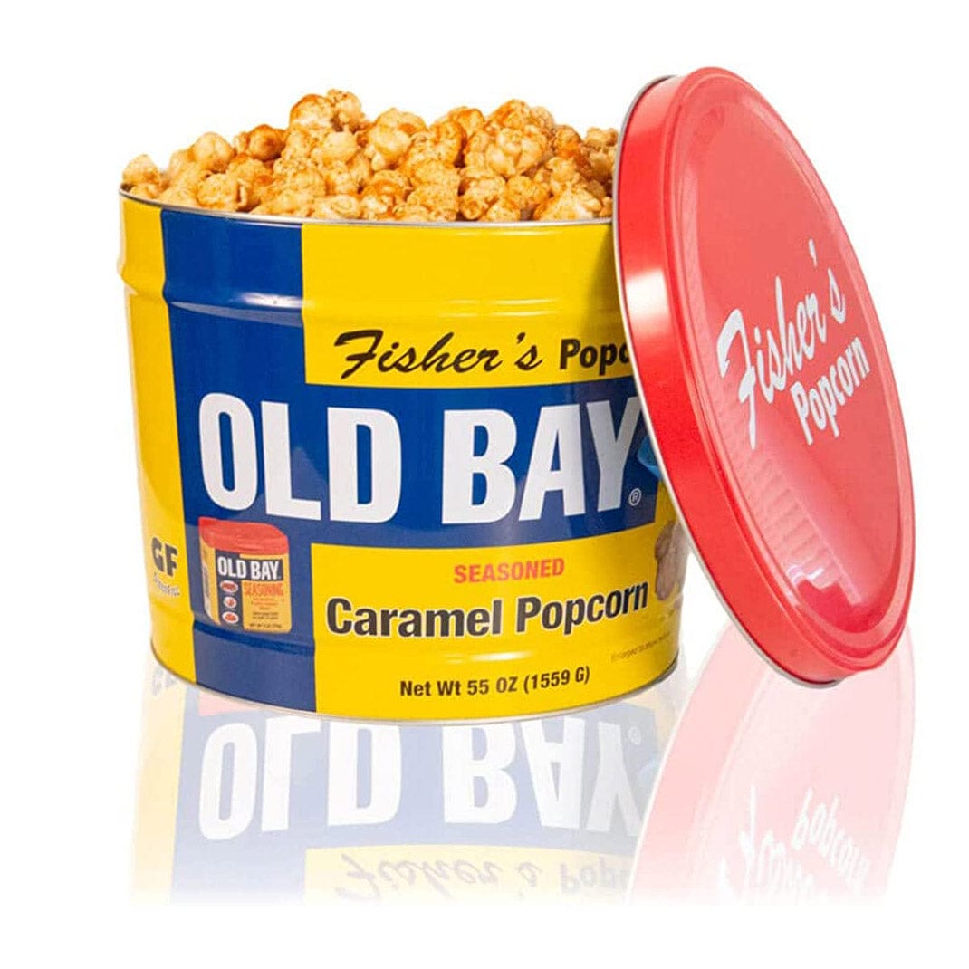 Fisher's Old Bay Caramel Popcorn 1/2 Gallon Tub