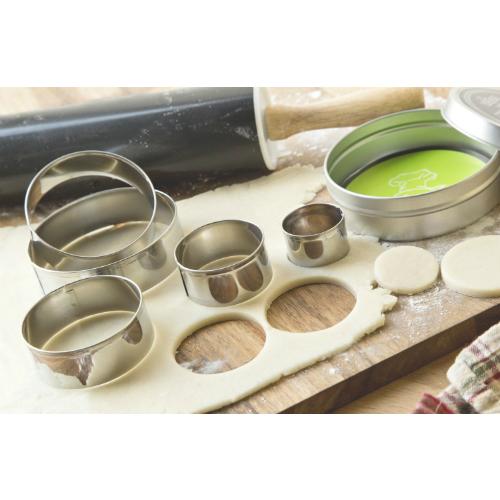 Fox Run Circle Cutter Tin (Set Of 5)