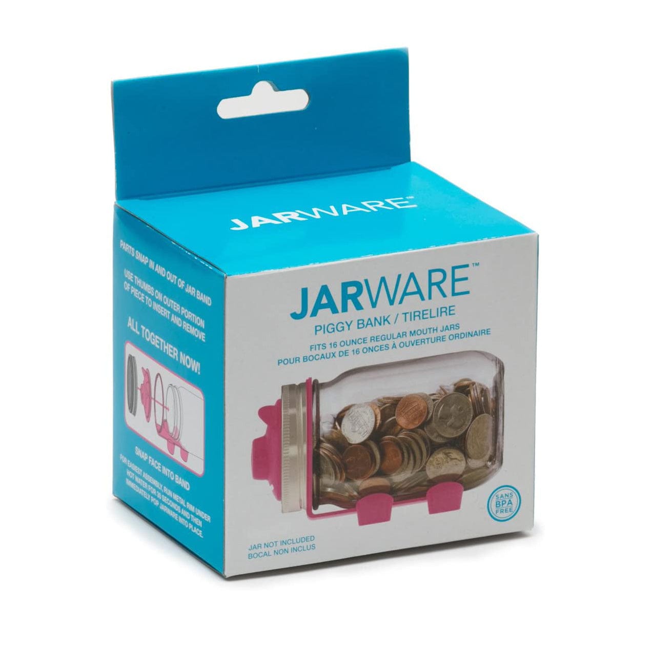 Canning Tools Jarware Piggy Bank Lid for Regular Mouth Mason Jars