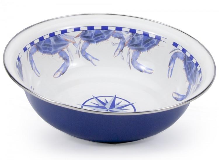 Golden Rabbit Blue Crab Large Bowl 4 qt