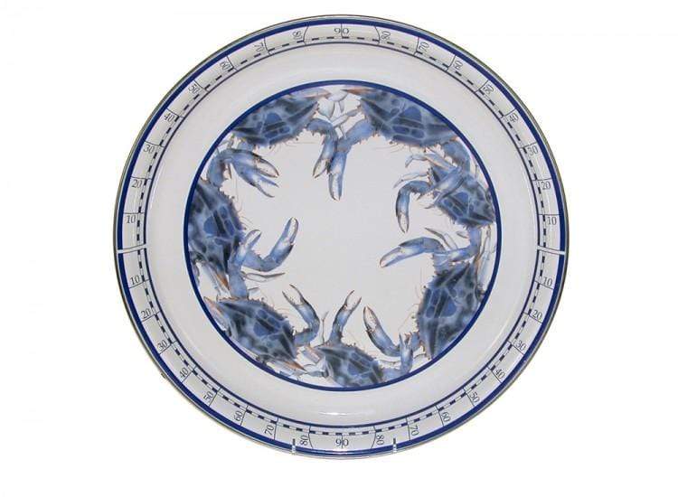 Golden Rabbit Platter Golden Rabbit Blue Crab Large Platter 20&quot;