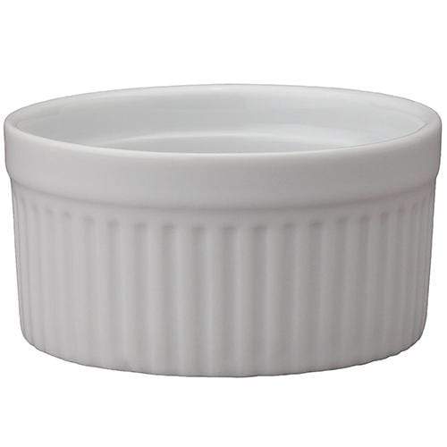 HIC Round Fluted Ramekin 6 oz in White
