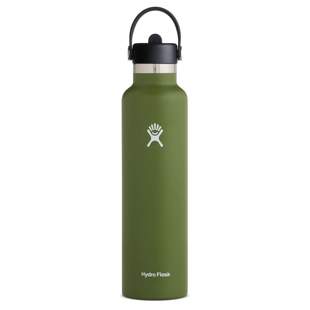 Hydro Flask Insulated Drinkware Hydro Flask 24 oz Standard Mouth Bottle with Flex Straw Cap - Olive