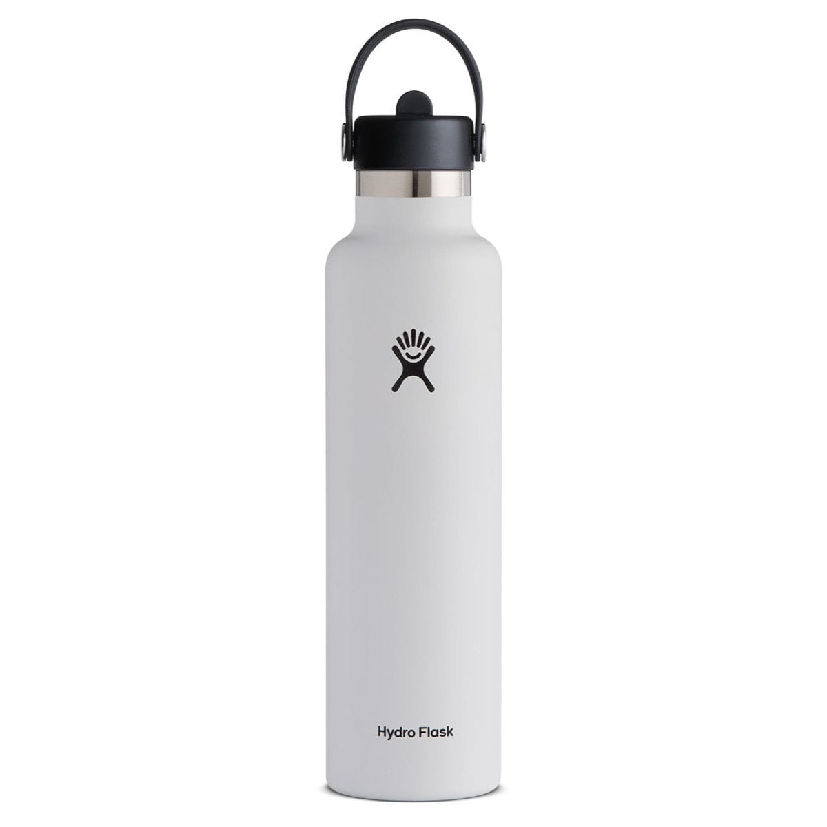 Hydro Flask Insulated Drinkware Hydro Flask 24 oz Standard Mouth Bottle with Flex Straw Cap - White