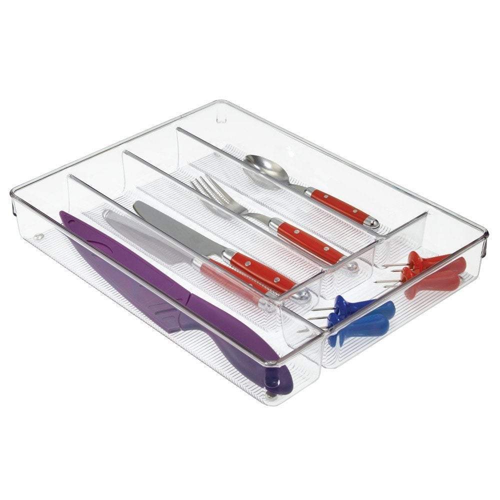 Interdesign Flatware Interdesign Clear Linus Cutlery Tray