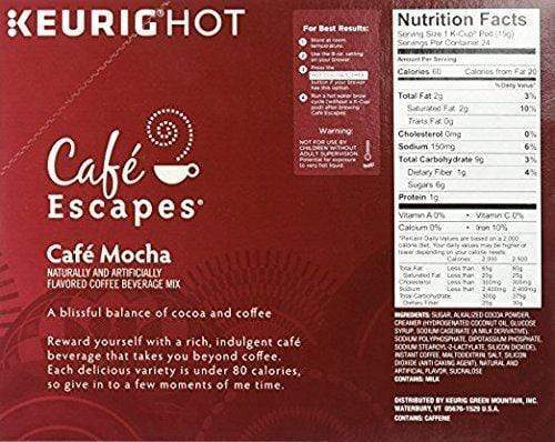 K-Cups Café Escapes Café Mocha K-Cup Coffee - 24 Count Box