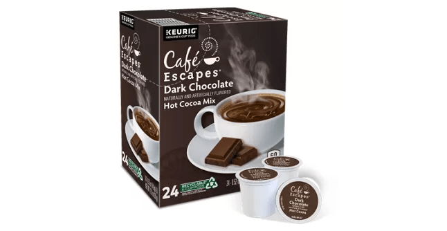 K-Cups Café Escapes Dark Chocolate K-Cup Hot Cocoa - 24 Count Box