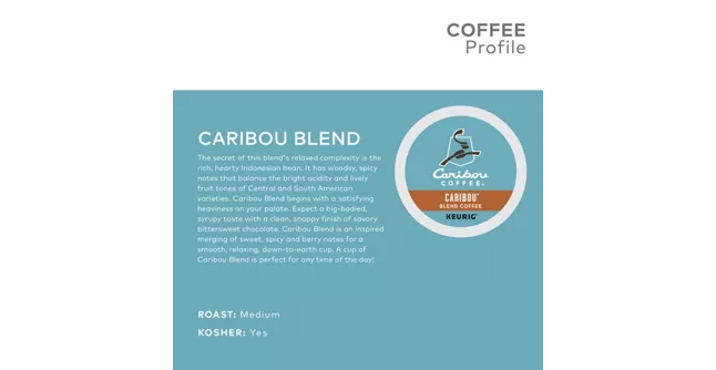 Keurig K-Cups Caribou Coffee Caribou Blend K-Cup Coffee - 24 Count Box