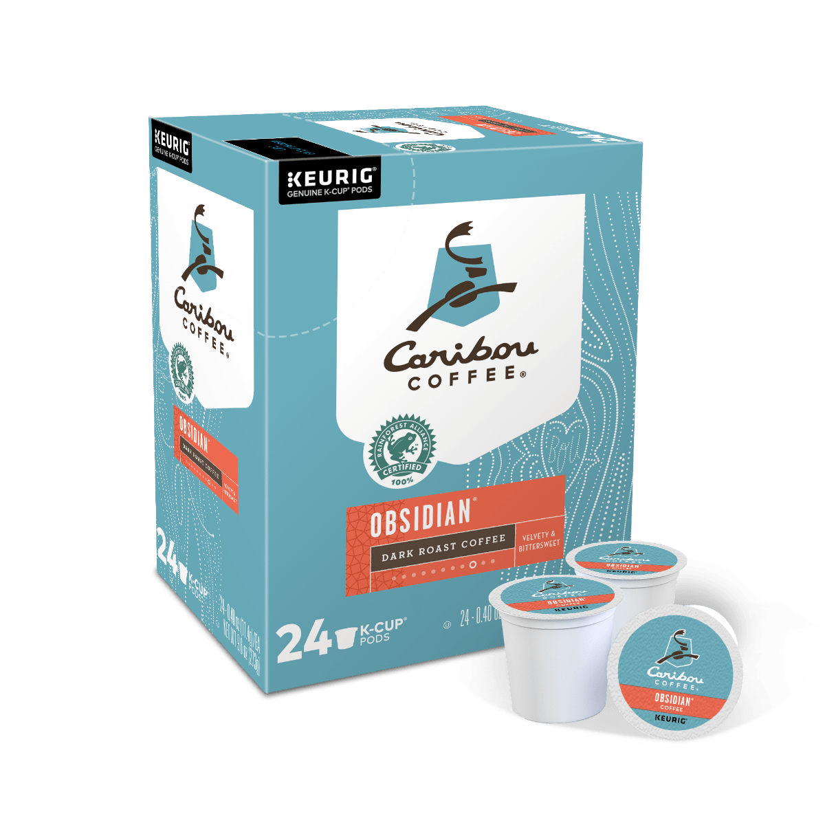 Caribou Obsidian K-Cup Coffee - 24 Ct. Box