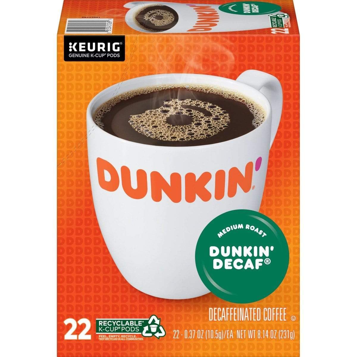 Keurig K-Cups Dunkin&#39; Dunkin&#39; Decaf K-Cup Coffee - 22 Count Box