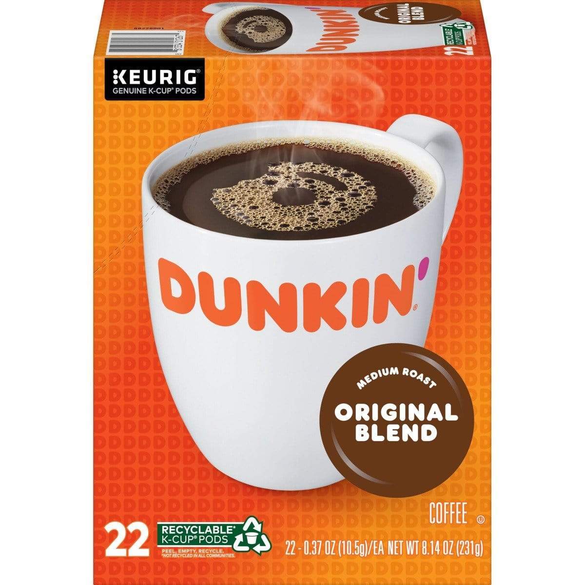Dunkin' Original Blend K-Cup Coffee - 22 Count Box