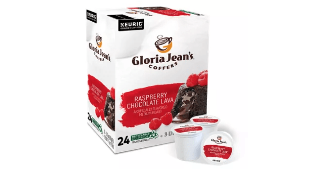 Keurig K-Cups Gloria Jean&#39;s Coffees Raspberry Chocolate Lava K-Cup Coffee - 24 Count Box