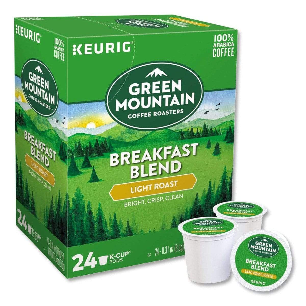 Keurig K-Cups Green Mountain Coffee Roasters Breakfast Blend K-Cup Coffee - 24 Count Box