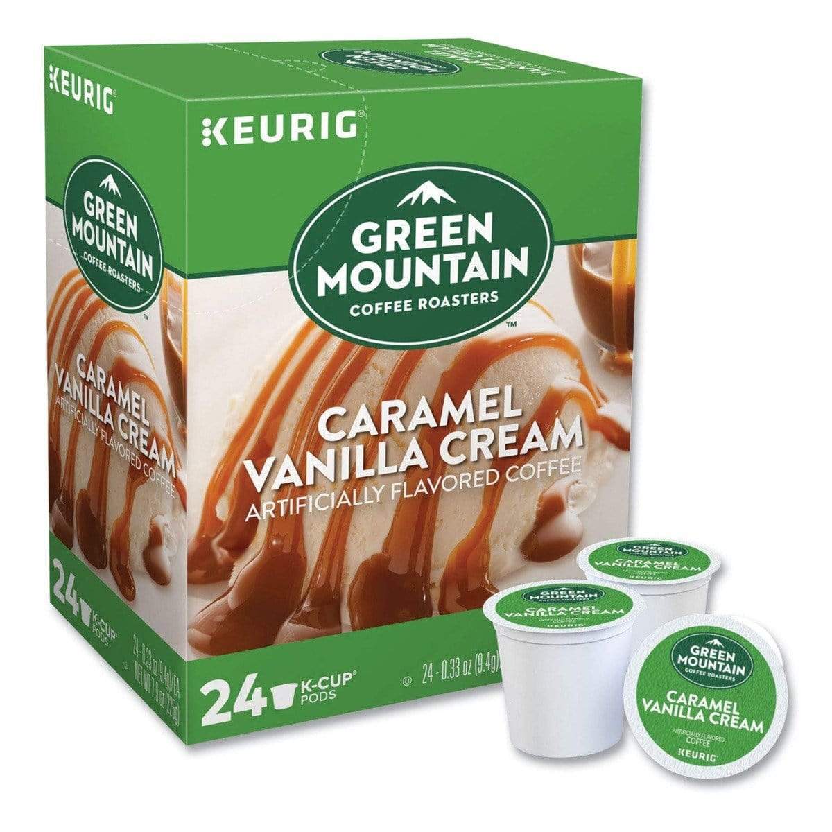 Keurig K-Cups Green Mountain Coffee Roasters Caramel Vanilla Cream K-Cup Coffee - 24 Count Box
