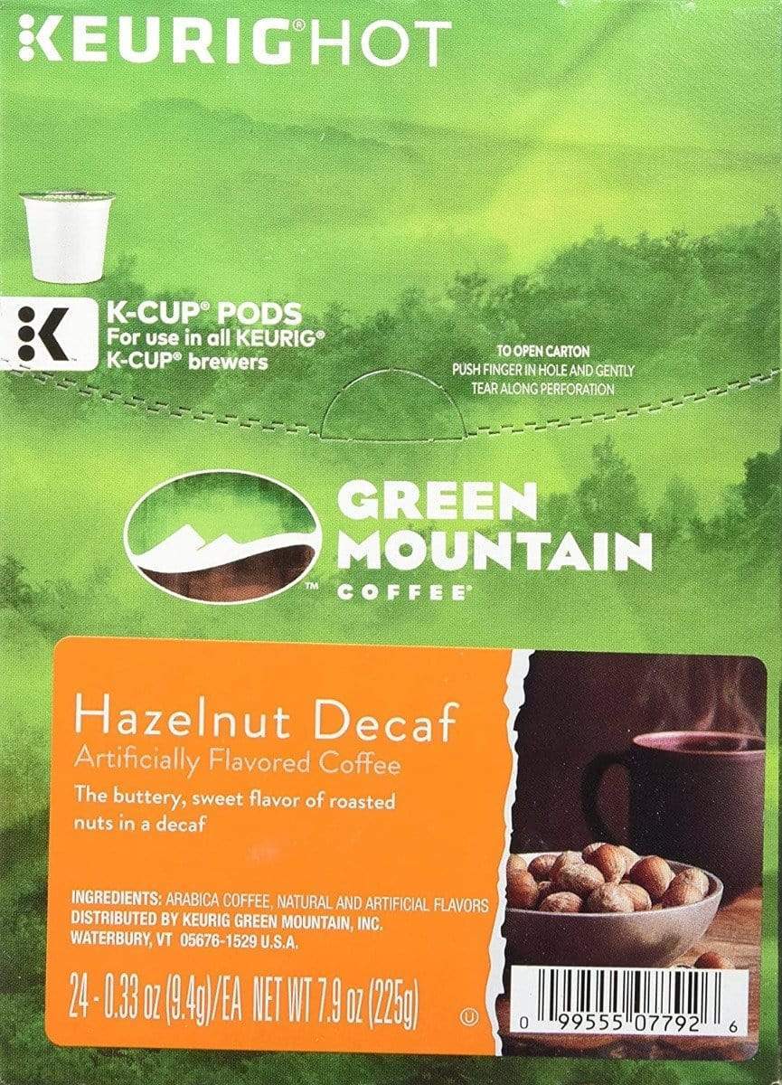K-Cups Green Mountain Coffee Roasters Hazelnut Decaf K-Cup Coffee - 24 Count Box