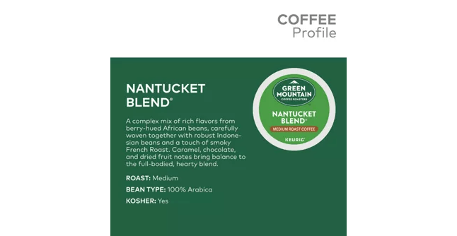 Keurig K-Cups Green Mountain Coffee Roasters Nantucket Blend K-Cup Coffee - 24 Count Box