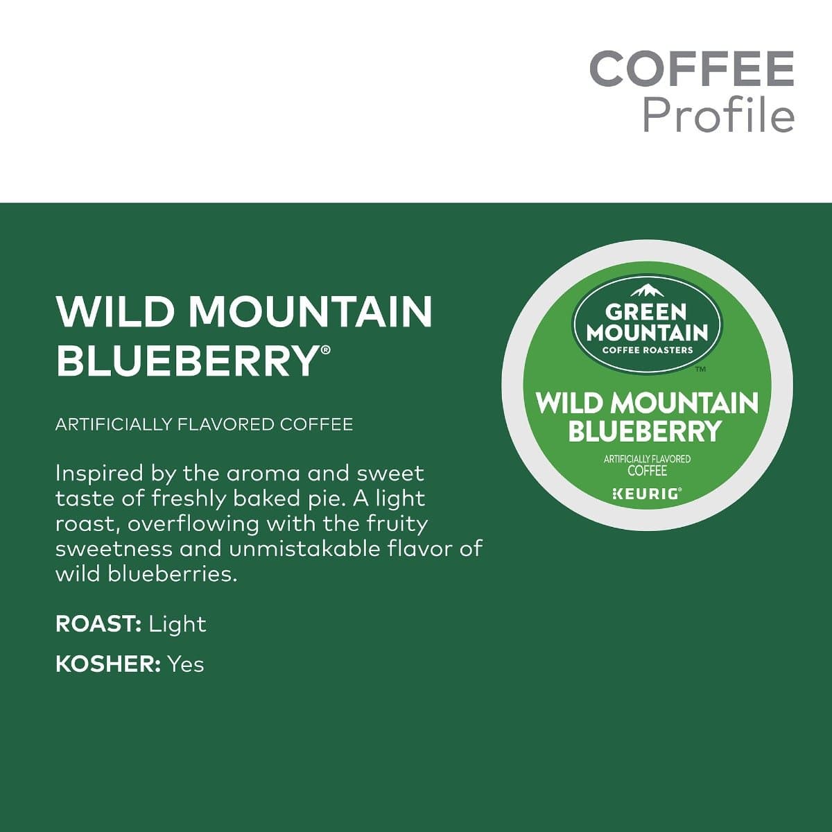 Green Mountain Coffee Roasters Wild Mountain Blueberry K-Cup Coffee - 24 Count Box