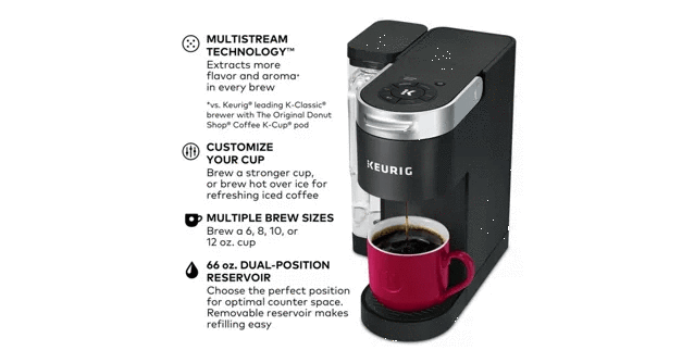 Keurig K-Mini Coffee Maker, Single Serve K-Cup Pod Coffee Brewer, 6 to 12  oz. Brew Sizes, Black