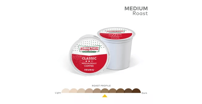 Keurig K-Cups Krispy Kreme Doughnuts Classic K-Cup Coffee - 24 Count Box