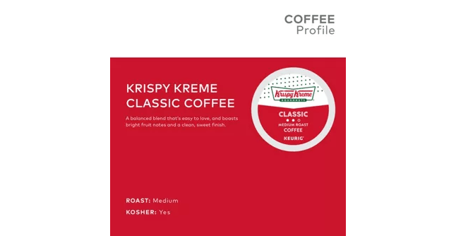 Keurig K-Cups Krispy Kreme Doughnuts Classic K-Cup Coffee - 24 Count Box