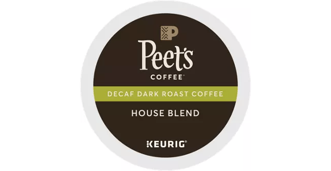 Peet s Coffee House Blend Decaf K Cup Coffee 22 Count Box Kitchen Company