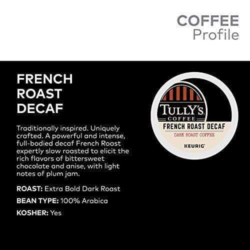 Tully's Coffee French Roast Decaf K-Cup Coffee - 24 Count Box