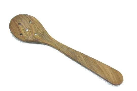 Kitchen & Company Spoon 10" Olivewood Straining Spoon