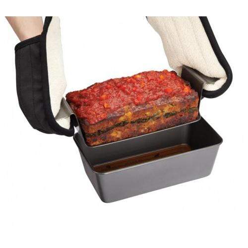 Kitchen & Company Bread & Loaf Pans Chicago Metallic Nonstick Meatloaf Pan With Insert