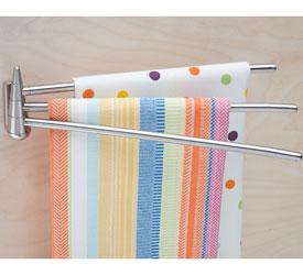 Kitchen & Company Towel Bar HandyBar Stainless Steel 3-Arm Towel Bar