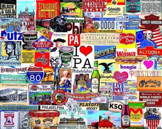 Kitchen &amp; Company Puzzle I Love Pennsylvania 1,000-Piece Puzzle