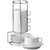 Kitchen & Company Cup Stackable Porcelain Espresso Cup & Saucer 9 pc. Set - White