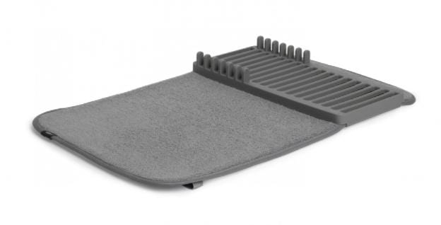 Kitchen & Company Sinkware Umbra UDRY Mini Charcoal Dish Rack/Drying Mat